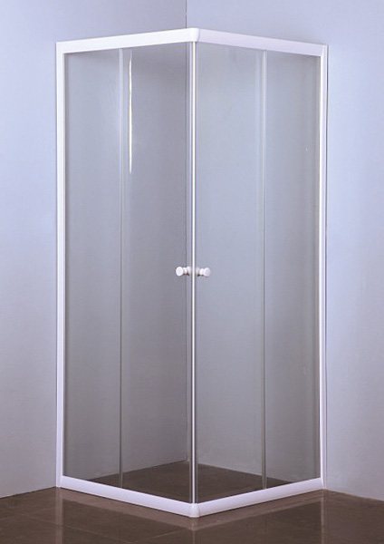 Aluminium Shower Door 900/900 × 1850 mm (DSCR/CLR/W) – Swartland Kenzo