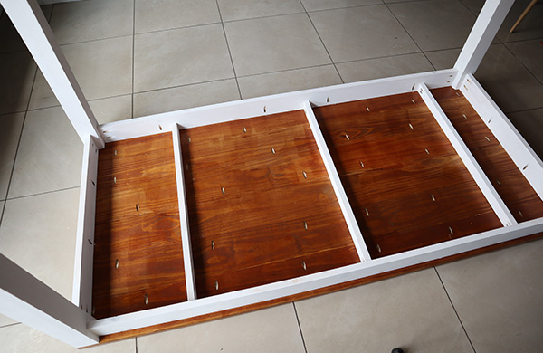 Assemble the table top to the frame