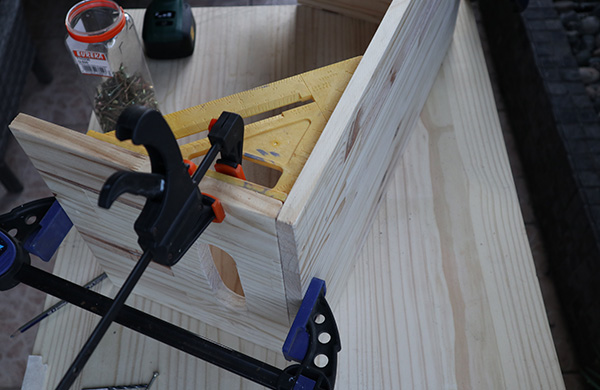 Glue and secure the sides
