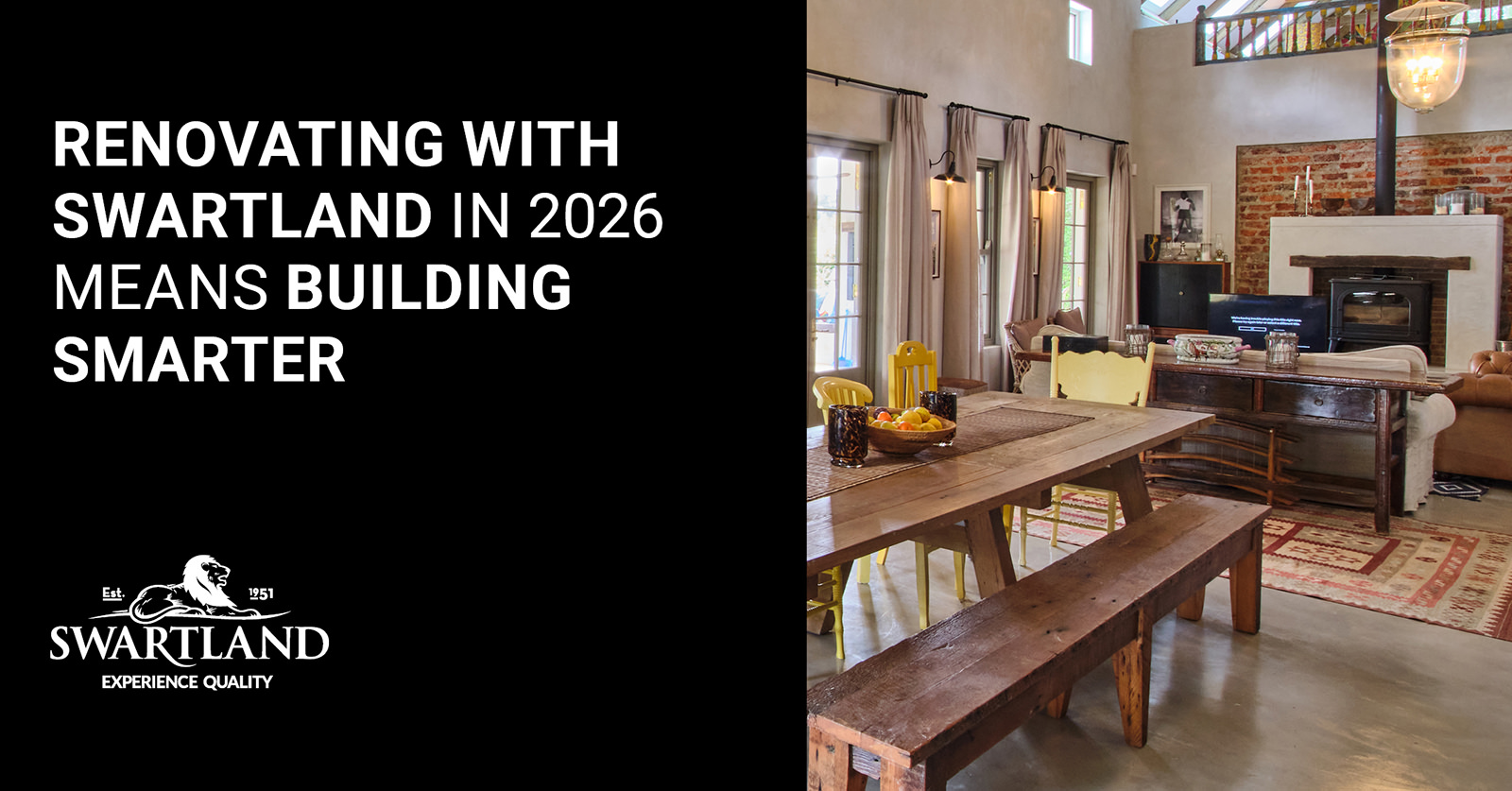 Swartland renovating 2026